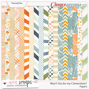 Won't you be my Clementine? - Papers - by Neia Scraps 