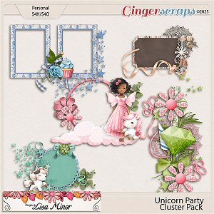 Unicorn Party Cluster Pack from Designs by Lisa Minor