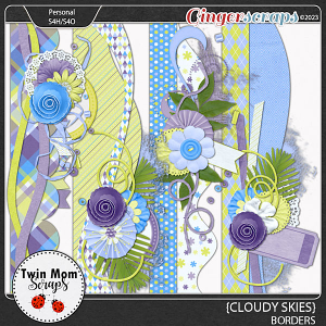 Cloudy Skies - BORDERS by Twin Mom Scraps