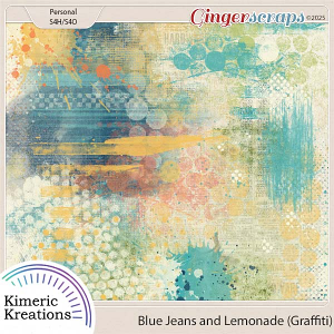 Blue Jeans and Lemonade Graffiti by  Kimeric Kreations