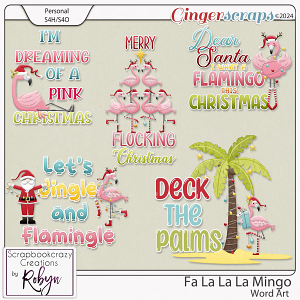 Fa la la la Mingo 01 Word Art by Scrapbookcrazy Creations