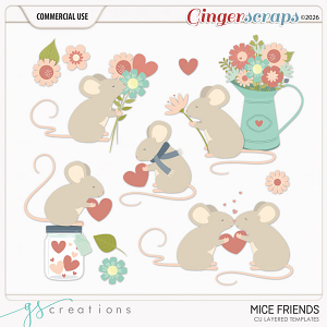 Mice Friends Layered Templates (CU) by GS Creations