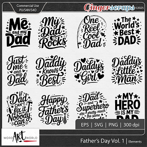 Father's Day Vol 1 CU OK Word Art Father's Day Vol 1 CU OK Word Art