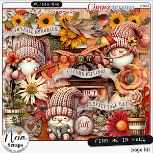 Find Me In Fall - Page Kit - by Neia Scraps Find Me In Fall - Page Kit - by Neia Scraps