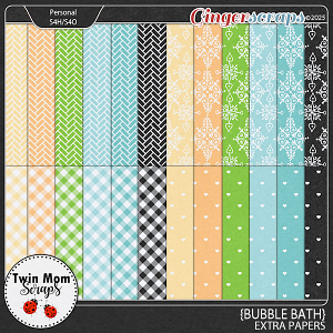 Bubble Bath - EXTRA PAPERS by Twin Mom Scraps