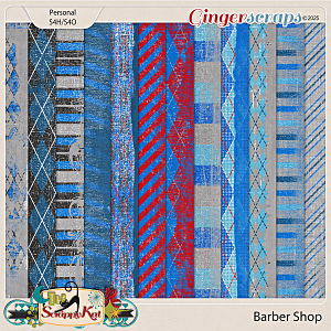 Barber Shop Distressed Papers by The Scrappy Kat