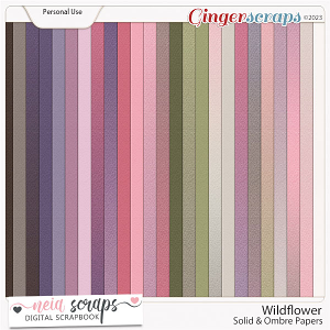 Wildflower - Solid & Ombre Papers - by Neia Scraps