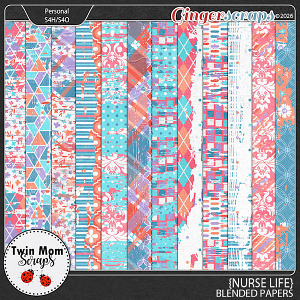 Nurse Life - BLENDED PAPERS by Twin Mom Scraps