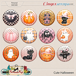 Cute Halloween Flair Set by The Scrappy Kat