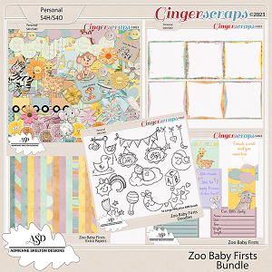 Zoo Baby Firsts Bundle-By Adrienne Skelton Designs  