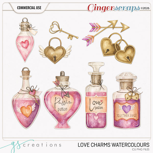 Love Potions Watercolor (CU) by GS Creations