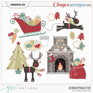Christmas Eve Layered Templates (CU) by GS Creations