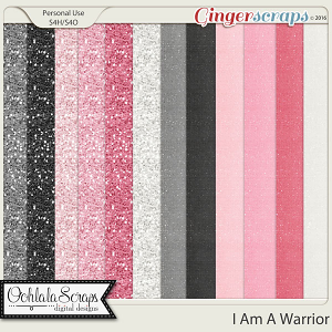 I Am A Warrior Glitter Papers