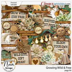 Growing Wild & Free - Page Kit - by Neia Scraps