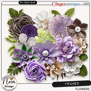 Framed - Flowers - by Neia Scraps
