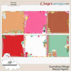  Gumdrop Village Messy Papers- By Adrienne Skelton Designs  