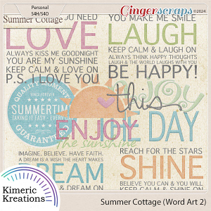 Summer Cottage Word Art 2 by Kimeric Kreations