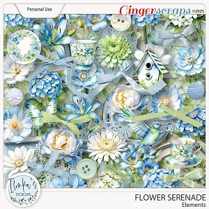 Flower Serenade Elements by Ilonka's Designs 