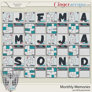 Monthly Memories Bundle by Dear Friends Designs by Trina
