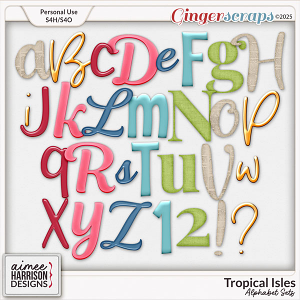 Tropical Isles Alphabet Sets by Aimee Harrison