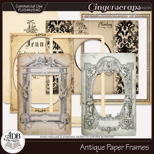 Antique Paper Frames by ADB Designs - CU/PU Antique Paper Frames by ADB Designs - CU/PU