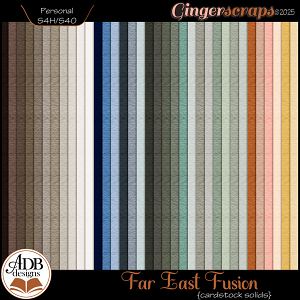 Far East Fusion Solid Papers by ADB Designs