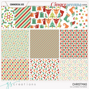 Christmas Layered Patterns (CU) by GS Creations