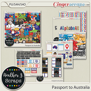Passport to Australia BUNDLE by Heather Z Scraps