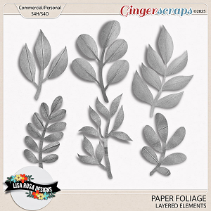 Paper Foliage - CU/PU Layered Elements by Lisa Rosa Designs