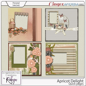 Apricot Delight Quick Pages by Scrapbookcrazy Creations
