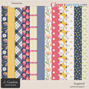 Inspired Patterned Papers by J. Conlon and Sons