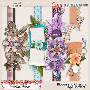 Bloom and Cherish Page Borders from Designs by Lisa Minor