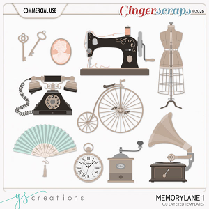 Memorylane1 Layered Templates (CU) by GS Creations