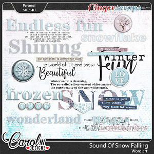 Sound Of Snow Falling-Word art