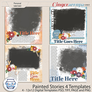 Painted Stories 4 Templates by Miss Fish