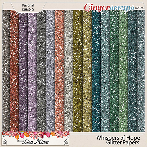 Whispers of Hope Glitter Papers from Designs by Lisa Minor
