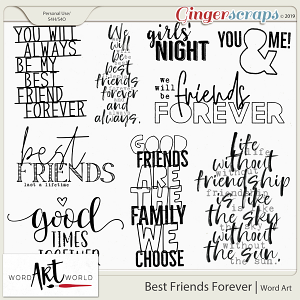 Best Friends Forever Word Art