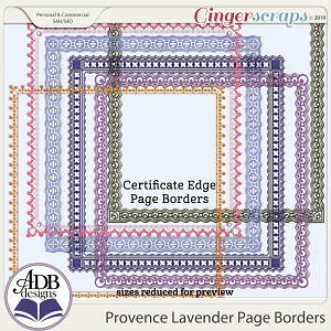 Provence Lavender Page Borders CU OK
