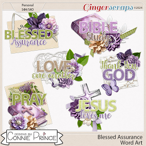 Blessed Assurance - Word Art Pack by Connie Prince