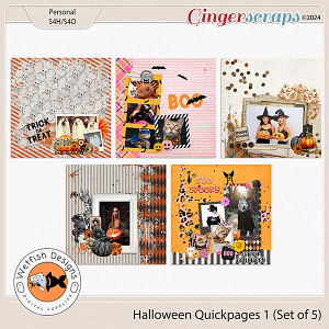 Halloween Quick Pages 1 (Set of 5) by Wetfish Designs