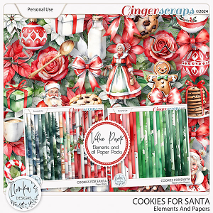 Cookies For Santa Elements And Papers by Ilonka's Designs