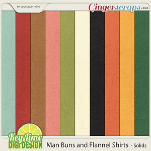 Man Buns and Flannel Shirts Solid Papers by Key Lime Digi Design