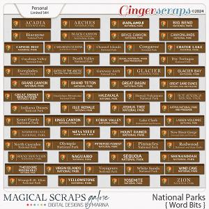 National Parks (word bits)