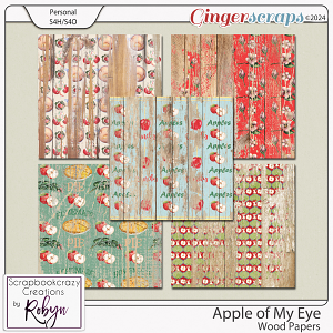 Apple of My Eye Wood Papers by Scrapbookcrazy Creations