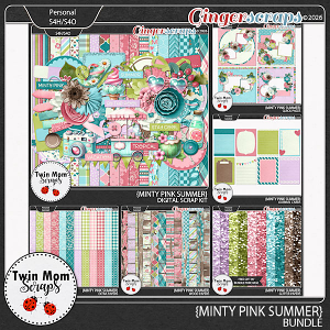 Minty Pink Summer - BUNDLE by Twin Mom Scraps
