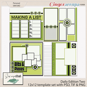 Daily Edition Two Templates by ScrapChat Designs
