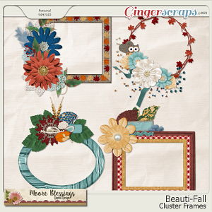 Beauti-Fall Cluster Frame Pack by Moore Blessings Digital Design 