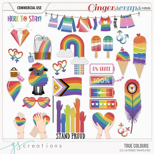 True Colours Layered Templates (CU) by GS Creations