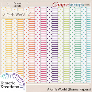 A Girls World Bonus Papers by Kimeric Kreations