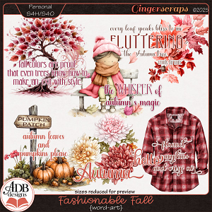 Fashionable Fall Word Art by ADB Designs